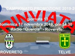 FC Rovereto-Telve rinviata